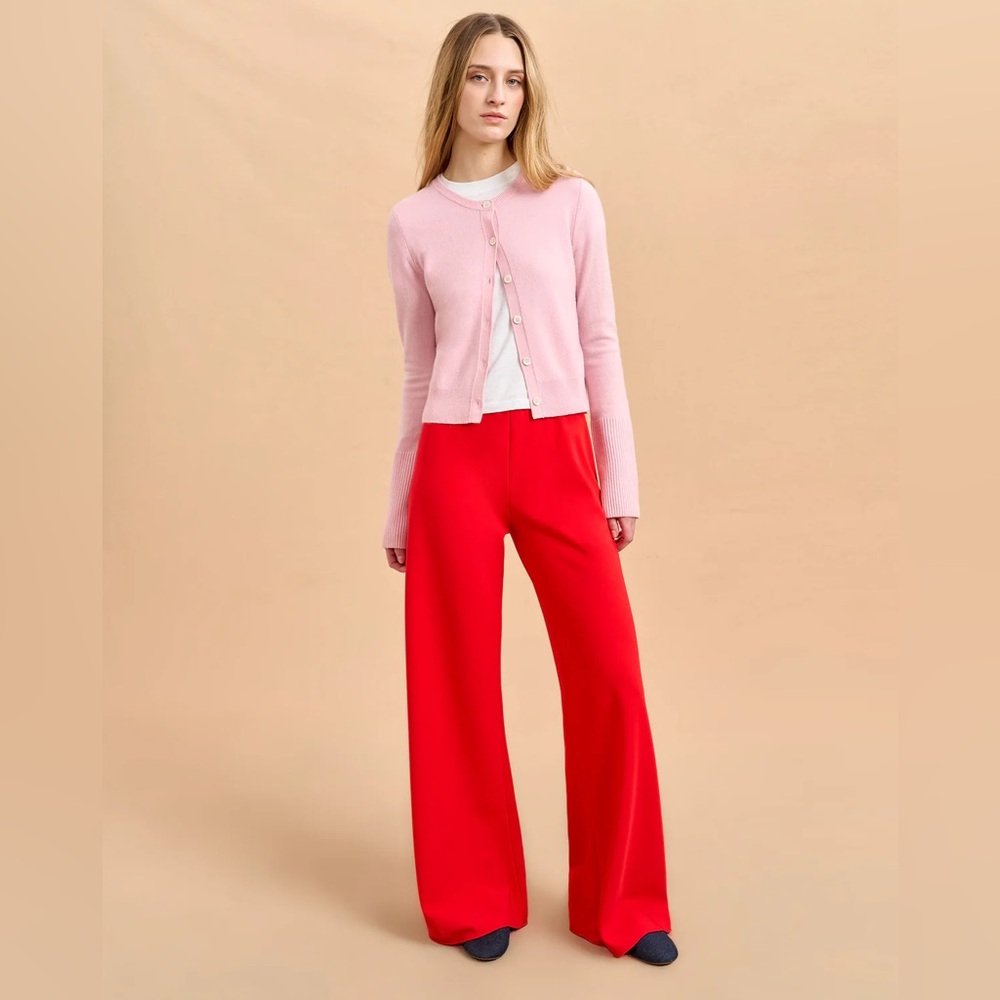 NWT $325 La Ligne Colby Pant Red Crepe (L)